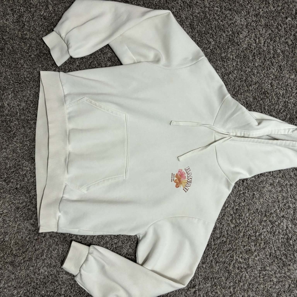 Rip Curl Cream Hoodie with Embroidered Details